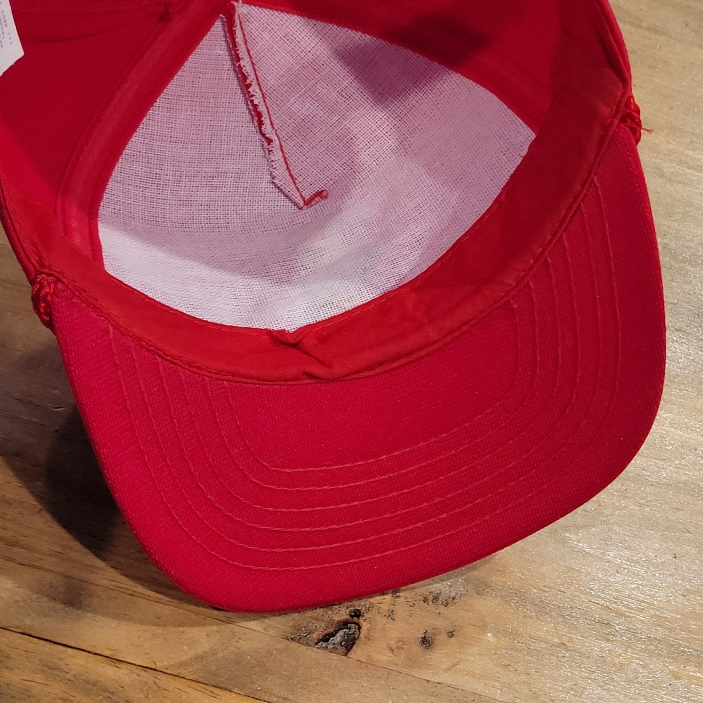 Vintage 1994 World Cup Snickers Striker Dog Mascot Snapback Hat Red USA 94 Cap