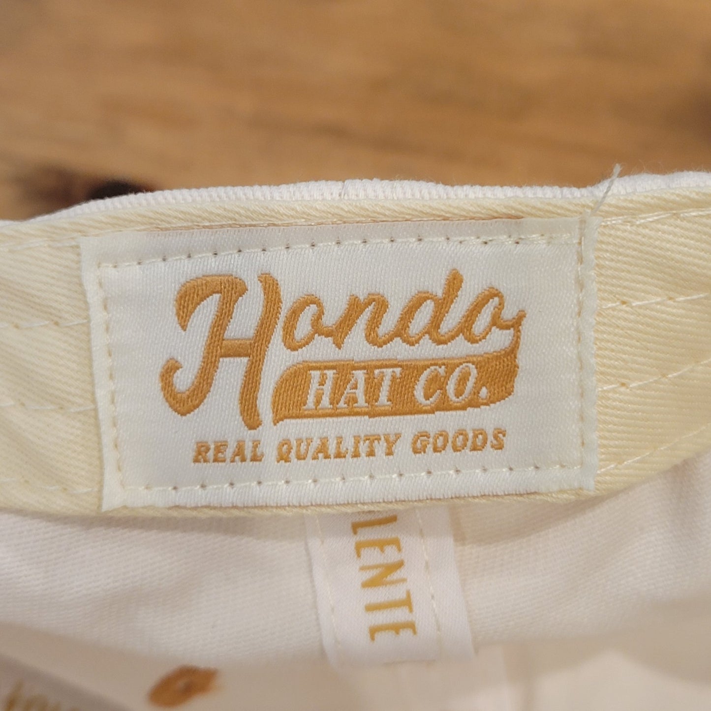 Texas Hondo Hat Co Snapback Brown White Spell Out One Size
