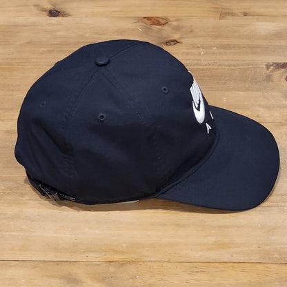Nike Air Pro Snapback Hat Cap Black White Classic Embroidered Swoosh Logo Mens