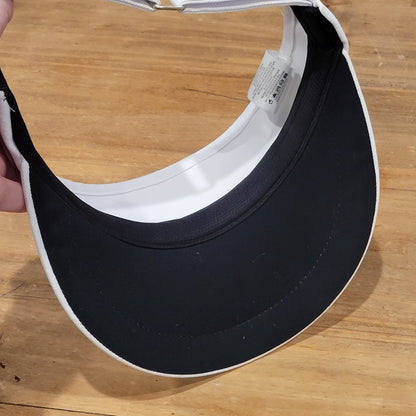 Taylormade Visor Hat Cap White Black Spell Out Golf High Rise Front