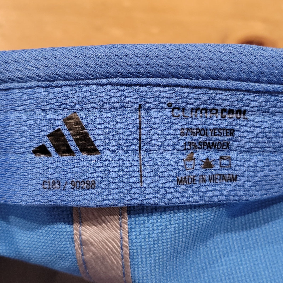 Adidas Hat Cap Strap Back Blue Black 3 Stripe Logo Lightweight Running