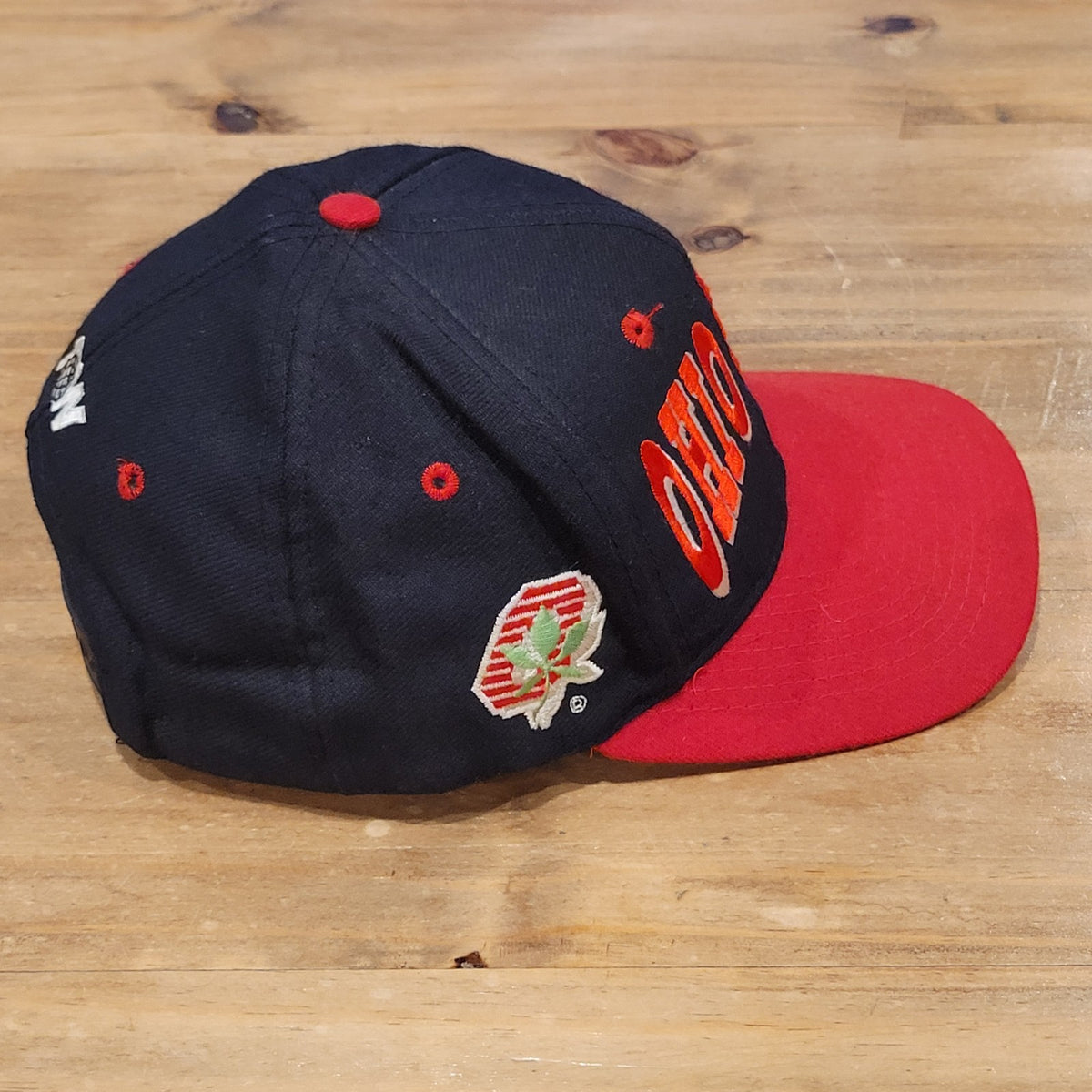 Vintage Ohio State Buckeyes Hat Top of World Spell Out Arch 90s Wool Blend Black