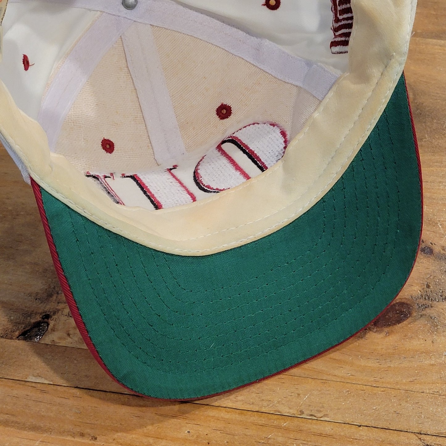 Vintage Oklahoma Sooners OU Hat Snapback 90s Logo 7 Competitor Retro White