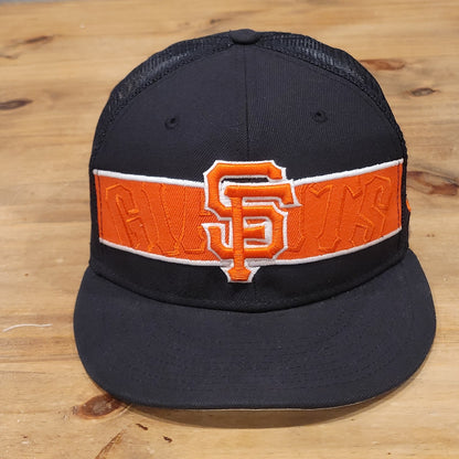 San Francisco Giants New Era Hat Snapback Black Mesh Back One Size 9Fifty