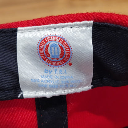 Vintage Gonzaga Bulldogs Hat Strap Back Blue Red 90s College Wool Blend