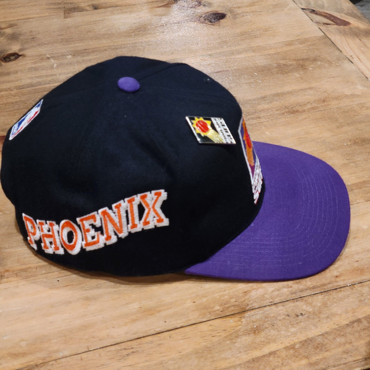 Vintage Phoenix Suns Hat Snapback Side Spell Out Wave Sports Specialties Wool