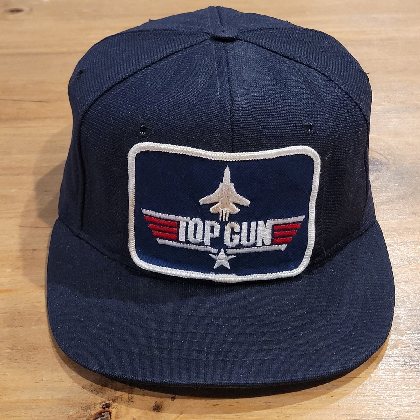 Vintage Top Gun Hat Snapback Blue Patch Movie Fighter Jets Air Force