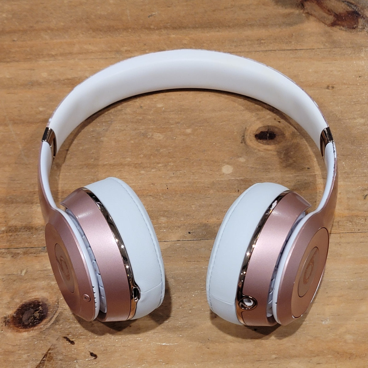 Beats Solo3 Wireless On-Ear Headphones White Rose Gold A1796 Working Clean 1161