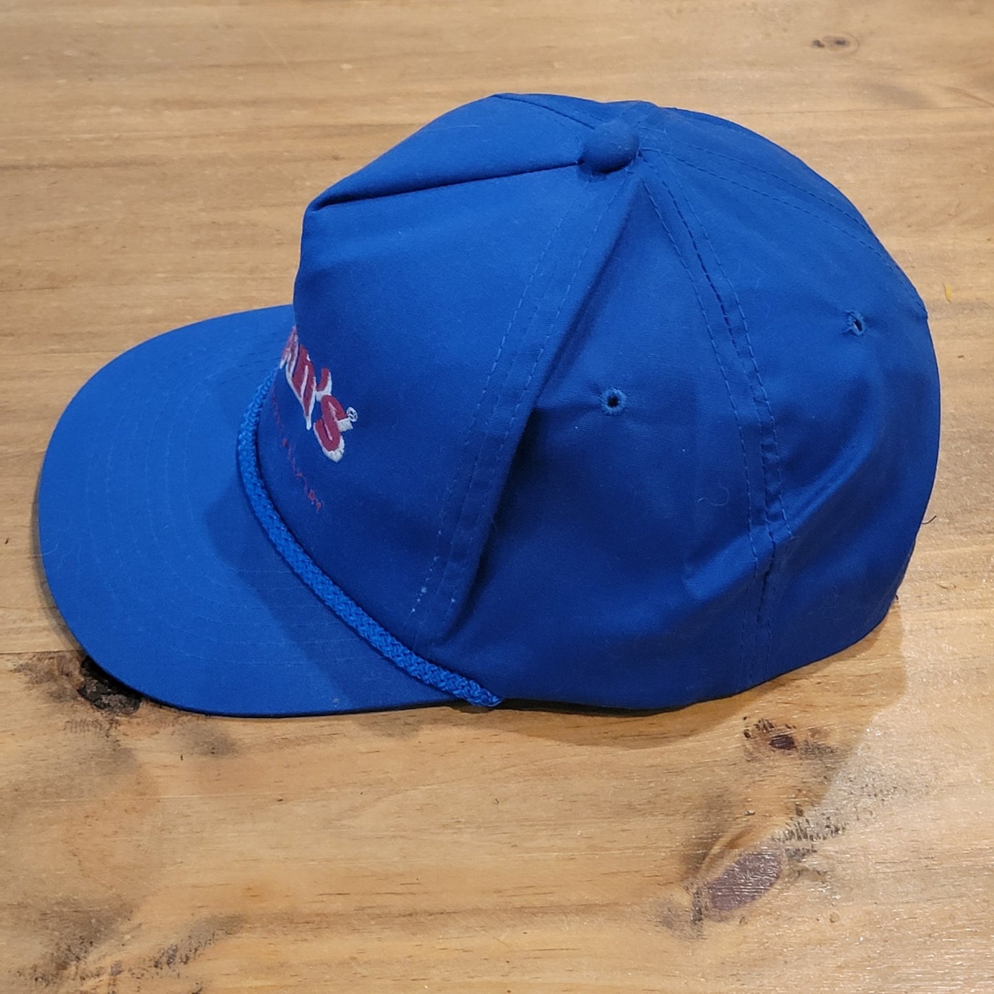 Vintage Ryan's Steak Buffet Hat Blue Rope 80s 90s Youngan Restaurant One Size