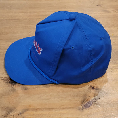 Vintage Ryan's Steak Buffet Hat Blue Rope 80s 90s Youngan Restaurant One Size