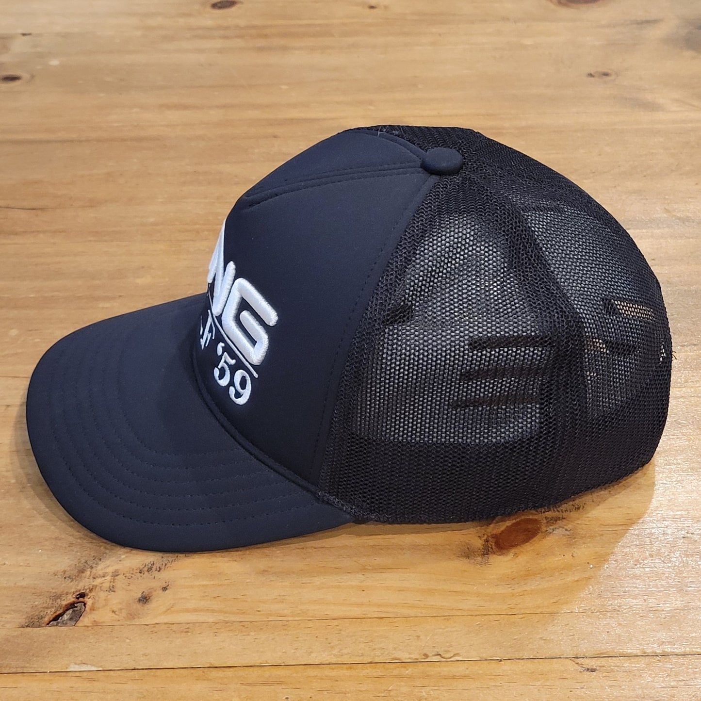 Ping Golf '59 Hat Snapback Black Mesh Trucker Golf One Size Retro Adjustable