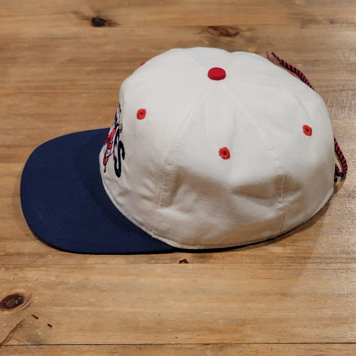 Vintage Atlanta Braves Hat Adjustable Rope 90s MLB Baseball Apparel #1