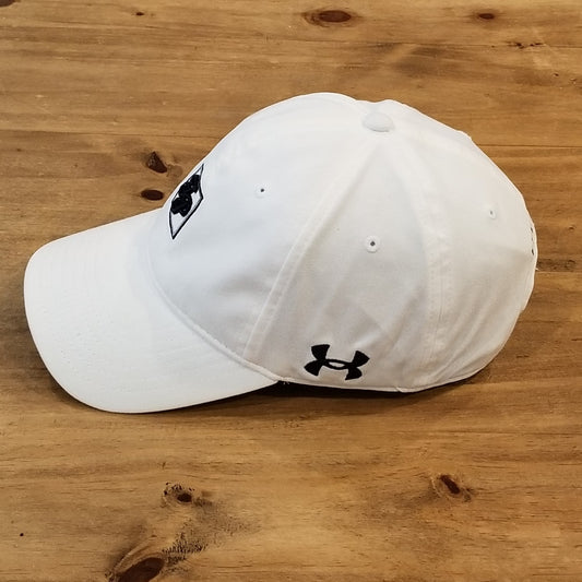 Under Armour Golf Hat Cap Strap Back White One Size Lightweight Est 1977