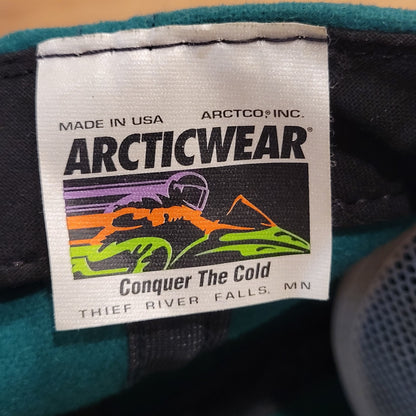 Vintage BearCat Artic Cat Hat Snapback Green Articwear Made USA 80s 90s