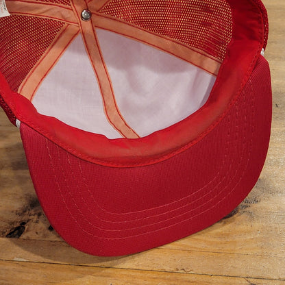 Vintage Needwood Golf Course Club Hat Snapback Red Mesh 80s 90s Rope Need Wood