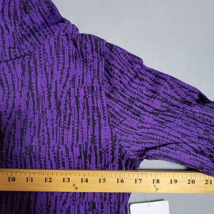 Athleta Flurry Elemental Turtleneck Top Base Layer Long Sleeve Purple Thumbholes