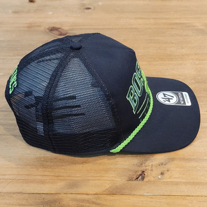 Boston Celtics Hat Snapback 47 Brand Hitch Trucker Rope Black Green One Size