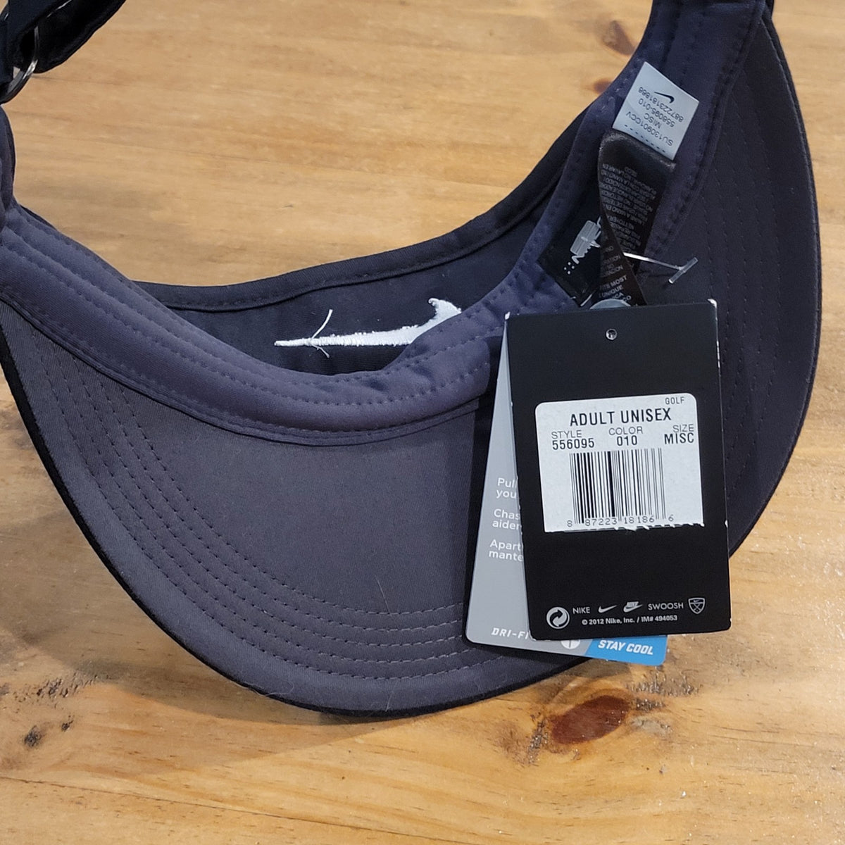 Nike Golf High Rise Visor Hat Cap Black White Swoosh Golfer One Size