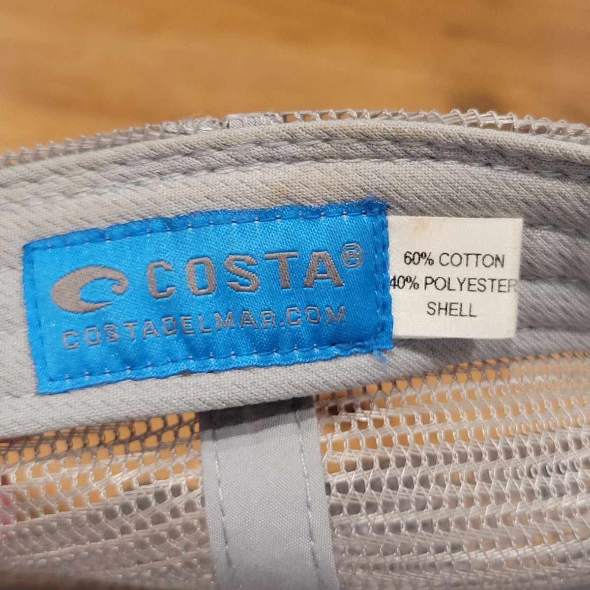 Costa Del Mar Hat Snapback Gray Patch Rip Stop Fishing Beach Water One Size