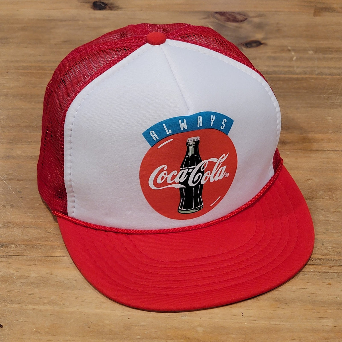 Vintage Coca-Cola Trucker Hat Cap Snapback Mesh Foam One Size Soda Pop