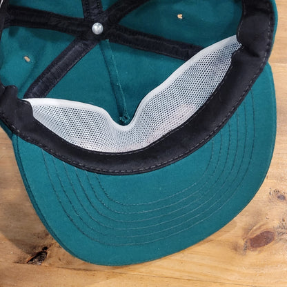 Vintage Bearcat Artic Cat Hat Snapback MAde USA Articwear 90s Green spell Out