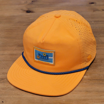 Melin Coronado Hydro Neon Collection Hat Snapback Orange Rope  Adjustable CL Fit