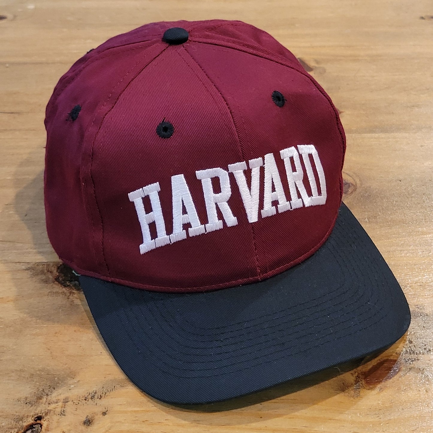 Vintage Harvard Crimson Hat Snapback Red Arch Spell Out Logo 90s University