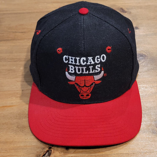 Vintage Chicago Bulls Hat Snapback Black Denim Universal 90s Jordan NBA