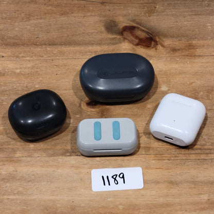Lot of 4 Earbuds Wireless Bluetooth Soundcore Life Skullcandy Dime Jlab Sport