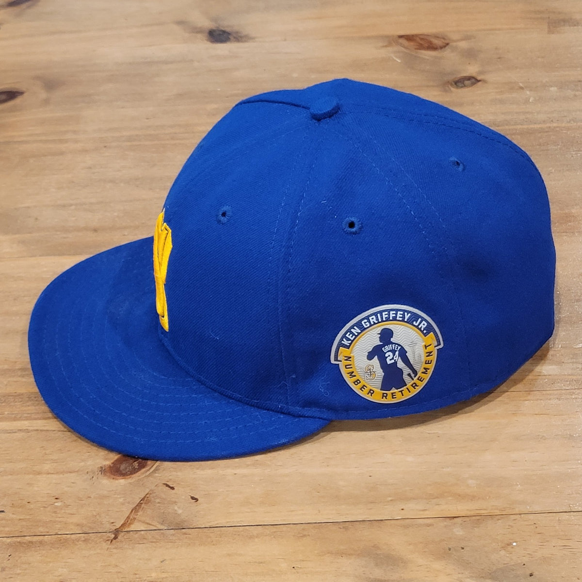 Seattle Mariners Hat New Era Size 7 5/8 Ken Griffey Jr Retirement Patch 59Fifty