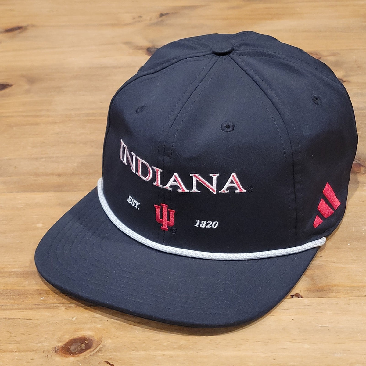 Indiana Hoosiers Adidas Hat Strap Back Rope One Size Black College Football
