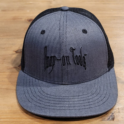 Snap On Tools Hat Snapback Gray Mesh Trucker Spell Out Script One Size