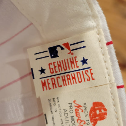 Vintage Cincinnati Reds Hat New Era Snapback White Red Pinstripe 90s Pro Model