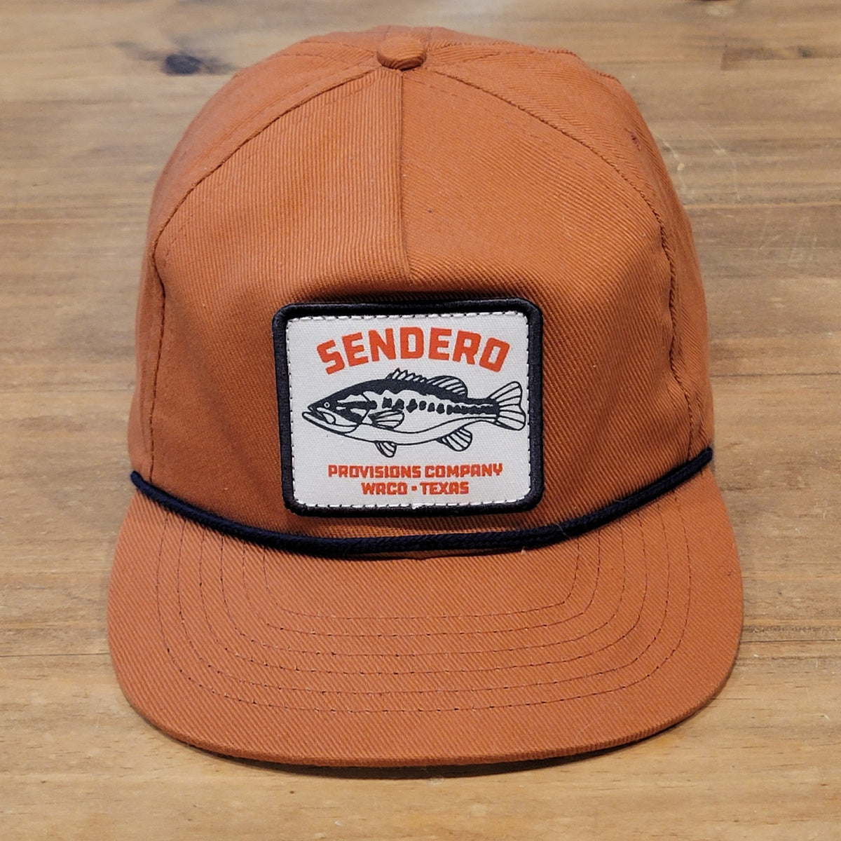 Sendero Hat Snapback Orange Bass Fishing Waco Texas Patch One Size Outdoor