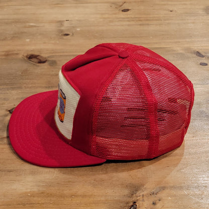 Vintage Beer Hat Snapback Cross stich Patch Trucker 80s 90s Seebo's Creations