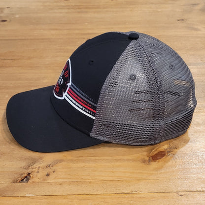 Utah Utes Hat Snapback Black Gray Top of World Striped College One Size