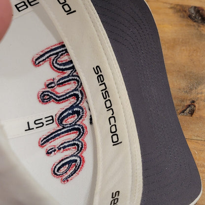 Ping Hat Snapback White Birdie Spell Out Logo One Size Adjustable