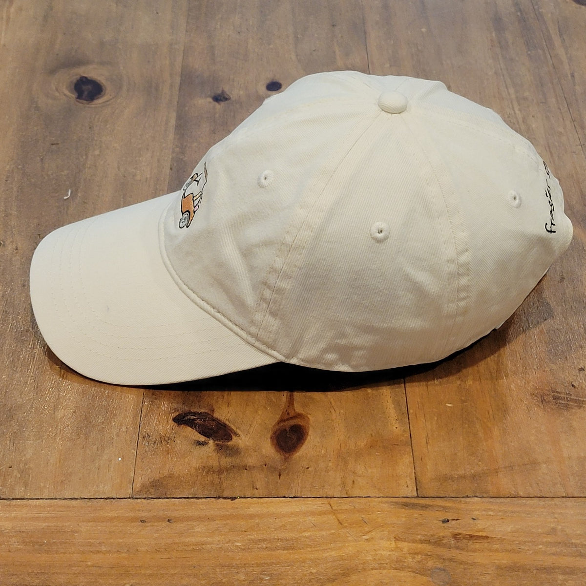 Golf Cart Hat Cap Beige Orange Strap Back Frasier Sterling One Size