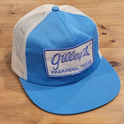 Vintage Gilley's Pasadena Texas Hat Snapback Blue Patch Urban Cowboy Honky Tonk