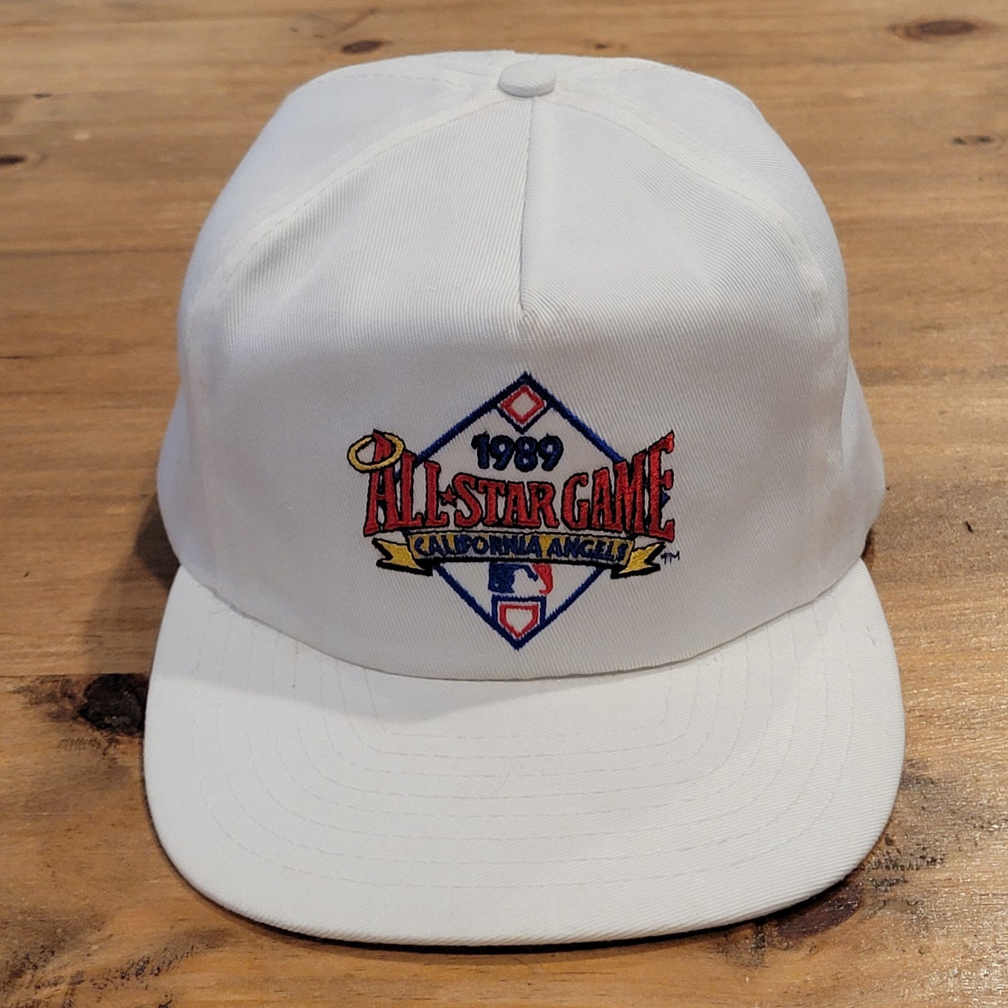 Vintage MLB 1989 All Star Game California Angels Hat White 80s ANNCO Baseball