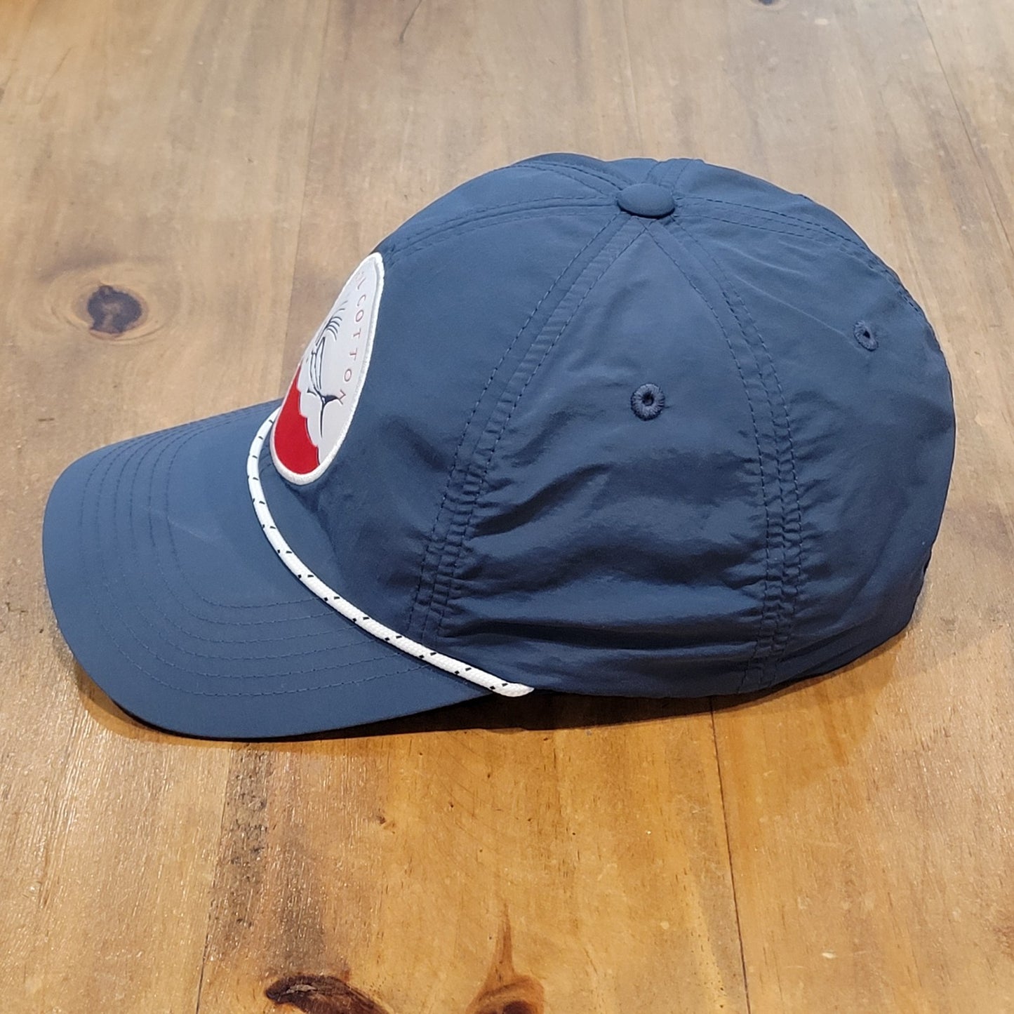 Coastal Cotton Hat Cap Snapback Rope Flying Fish Logo Patch Fishing One Size