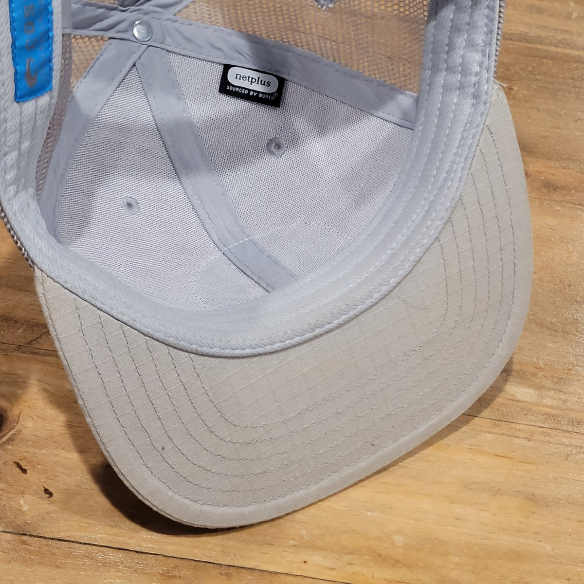 Costa Del Mar Hat Snapback Gray Patch Rip Stop Fishing Beach Water One Size