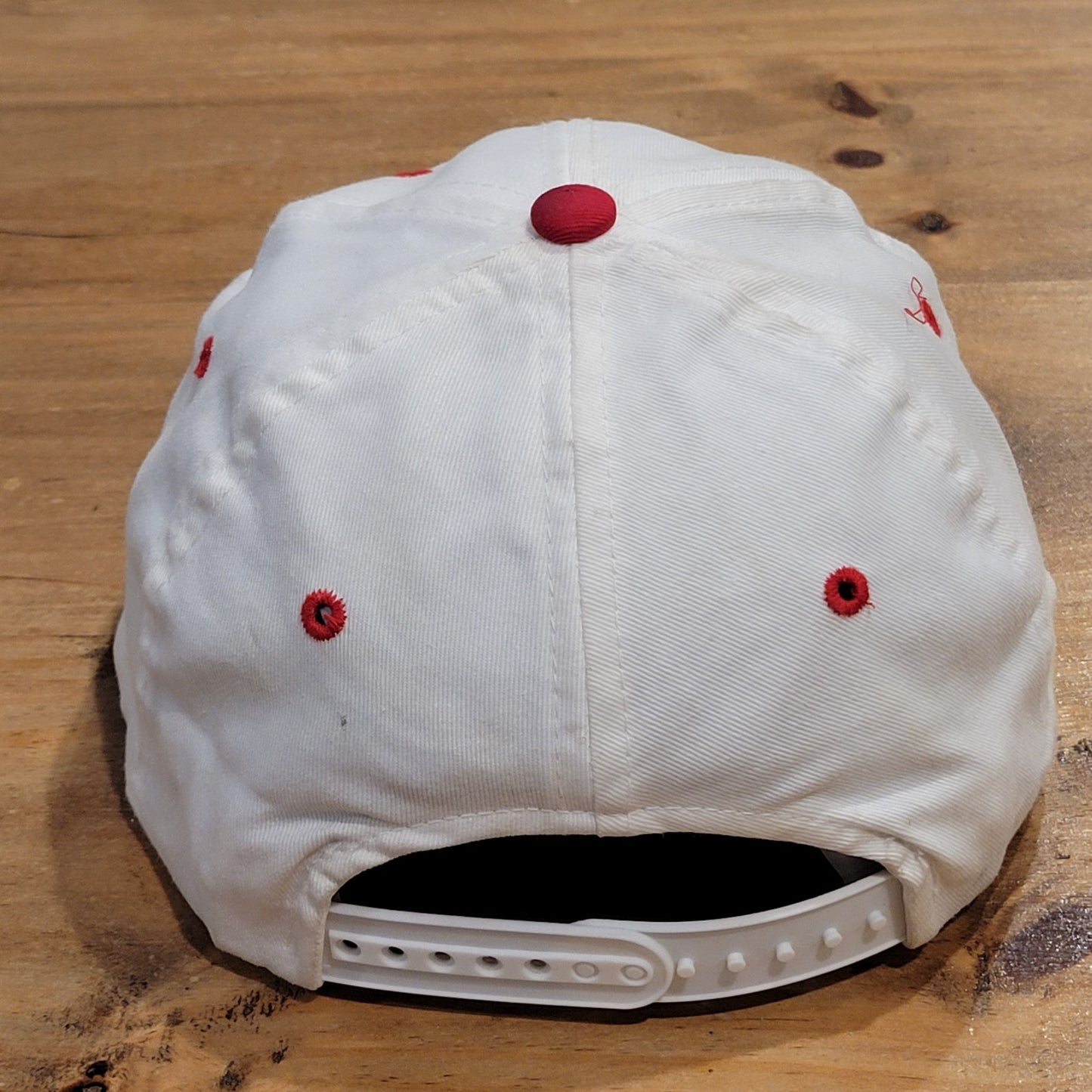 Vintage Coca Cola Hat Snapback 90s Sportsman Soda Pop White Red Coke Drink