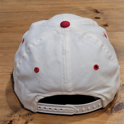 Vintage Coca Cola Hat Snapback 90s Sportsman Soda Pop White Red Coke Drink