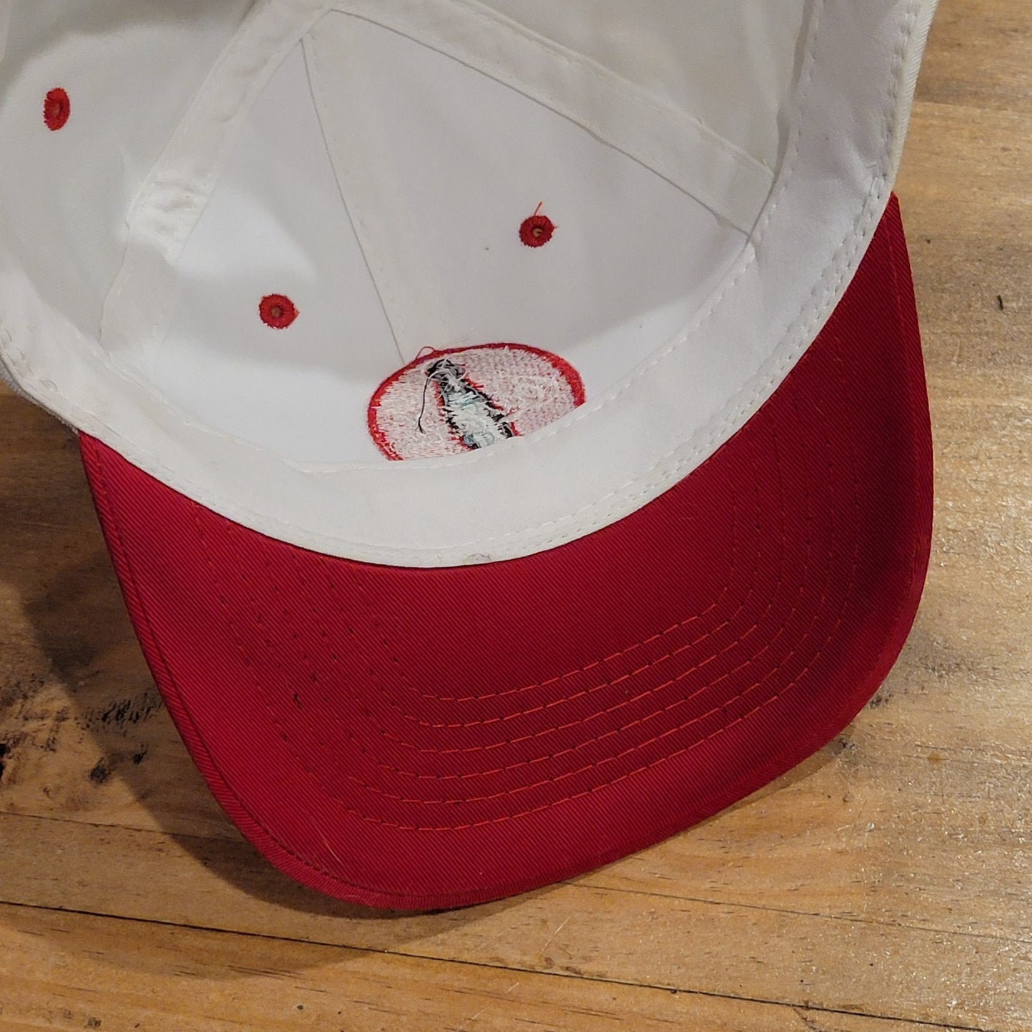 Vintage Coca Cola Hat Snapback 90s Sportsman Soda Pop White Red Coke Drink