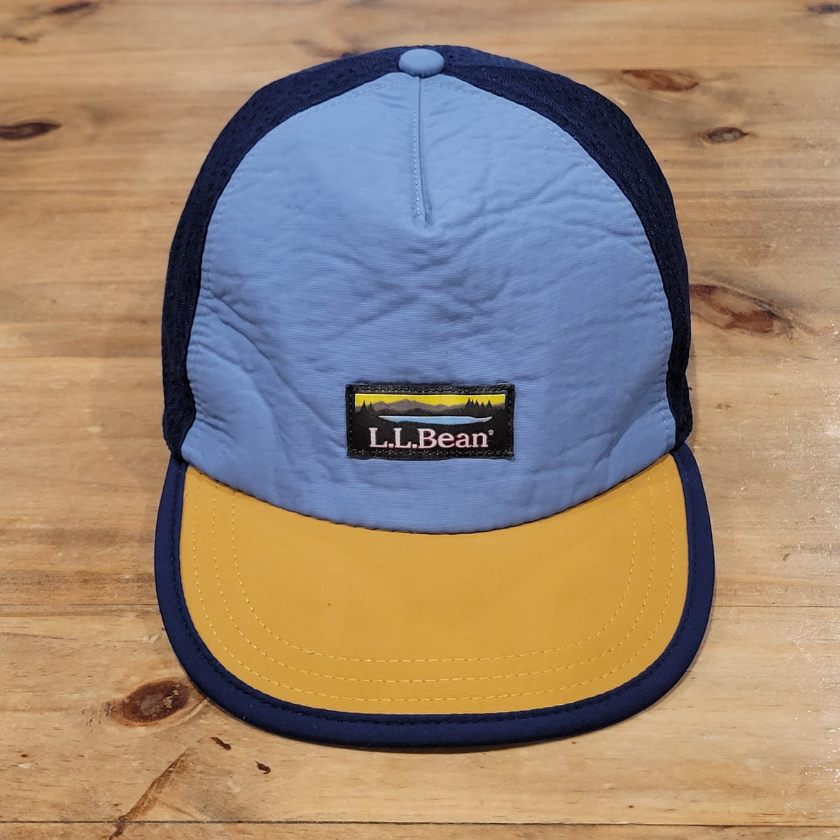 L.L. Bean Packable Trucker Hat Blue Size L/XL Adjustable Lightweight Outdoor