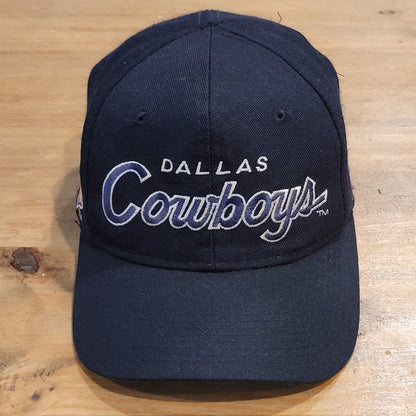 Vintage Dallas Cowboys Sports Specialties D-Line Script Black Dome NFL 90s