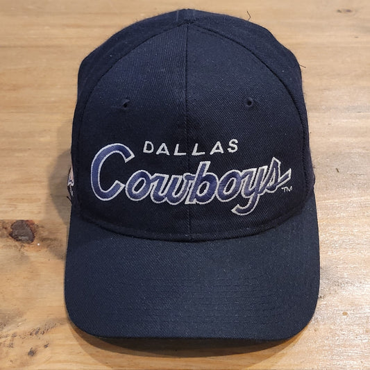 Vintage Dallas Cowboys Sports Specialties D-Line Script Black Dome NFL 90s