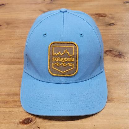 Patagonia Hat Snapback Blue Patch One Size Waves Mountains