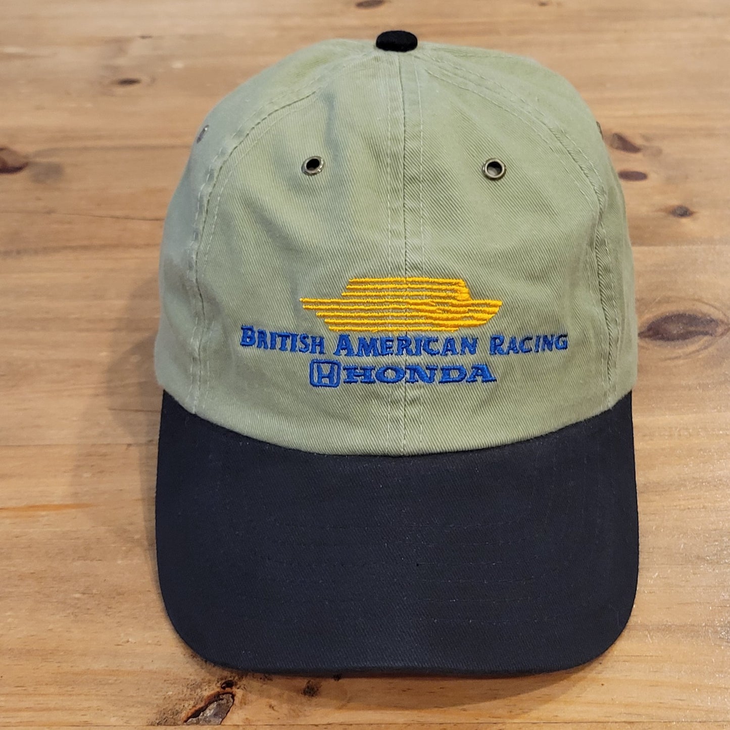 Vintage Honda British American Racing Hat Strap Back Green F1 Constructor